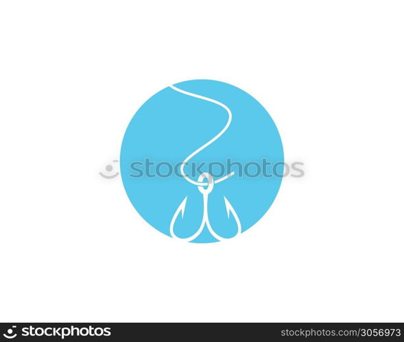 Fishing hook icon and symbol vector illustration