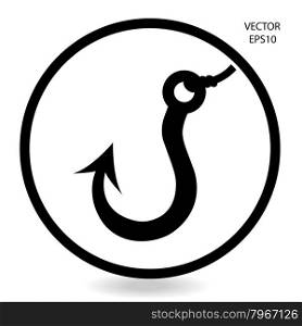 fishing hook icon,creative design, vector illustration