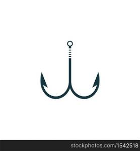 Fishing hook icon design template vector illustration