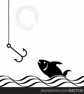Fishing Hook Icon Set Vector Illustration