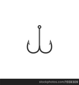 fishing hook logo icon vector illustration design
