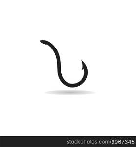  fishing hook logo icon vector template illustration