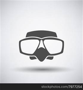 Fishing icon with scuba mask over gray background. Vector illustration.