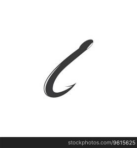 fishing logo,Hook Logo Template, Flat Logo Style. 