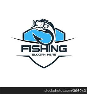 Fishing logo template