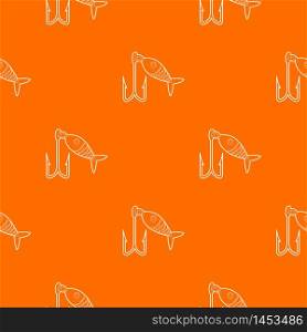 Fishing lure pattern vector orange for any web design best. Fishing lure pattern vector orange
