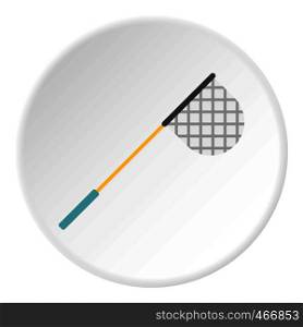 Fishing net icon in flat circle isolated vector illustration for web. Fishing net icon circle