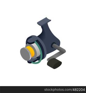 Fishing reel isometric 3d icon on a white background. Fishing reel isometric 3d icon