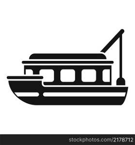 Fishing ship icon simple vector. Sea fish. Vessel boat. Fishing ship icon simple vector. Sea fish