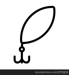Fishing Spoon Icon. Bold outline design with editable stroke width. Vector Illustration.