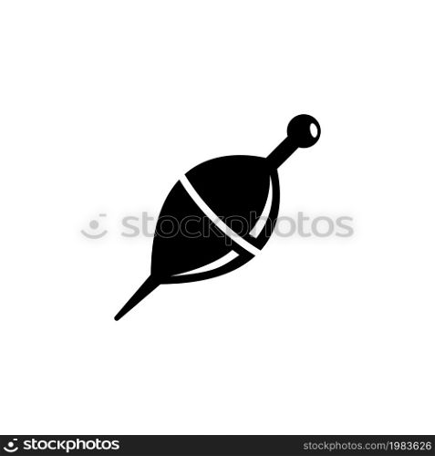 Fishing Tackle, Float Bobber. Flat Vector Icon illustration. Simple black symbol on white background. Fishing Tackle, Float Bobber sign design template for web and mobile UI element. Fishing Tackle, Float Bobber Flat Vector Icon