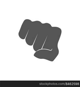 Fist fight, punch. Flat vector illustration isolated on white background.. Fist fight, punch. Flat vector illustration isolated on white