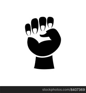 Fist hand icon vector