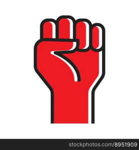 Fist hand up icon vector image