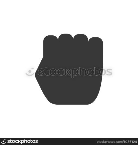 Fist icon in simple vector style