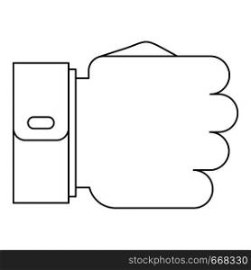 Fist icon. Outline illustration of fist vector icon for web. Fist icon, outline style.