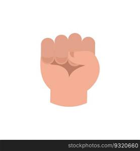 Fist isolated. punch hand on white background 