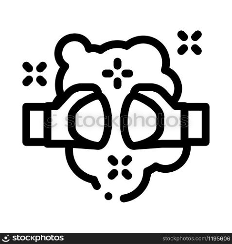 Fist Punch Fight Icon Vector. Outline Fist Punch Fight Sign. Isolated Contour Symbol Illustration. Fist Punch Fight Icon Vector Outline Illustration