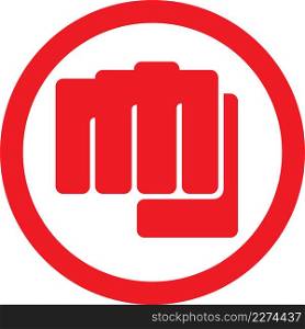 Fist symbol (human hand punching sign)