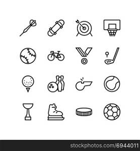 Fitness and sport concept icons