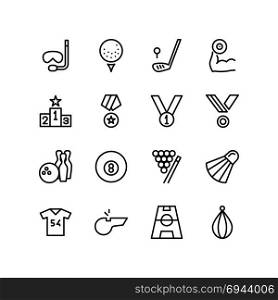 Fitness and training - Sports and games icons