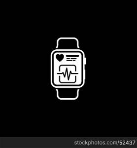 Fitness App Icon. Flat Design.. Fitness App Icon. Flat Design Isolated watch with app