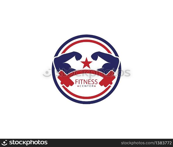 Fitness center logo template