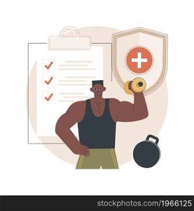 Fitness clubs and gyms pandemic regulations abstract concept vector illustration. Covid19 business restrictions ease, social distancing, clean equipment, training session abstract metaphor.. Fitness clubs and gyms pandemic regulations abstract concept vector illustration.
