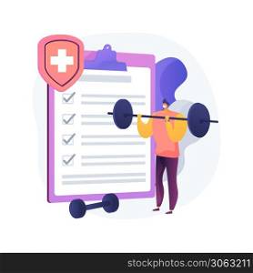 Fitness clubs and gyms pandemic regulations abstract concept vector illustration. Covid19 business restrictions ease, social distancing, clean equipment, training session abstract metaphor.. Fitness clubs and gyms pandemic regulations abstract concept vector illustration.
