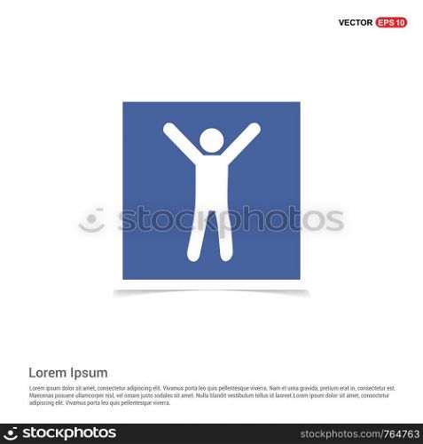 Fitness Exercise Icon - Blue photo Frame