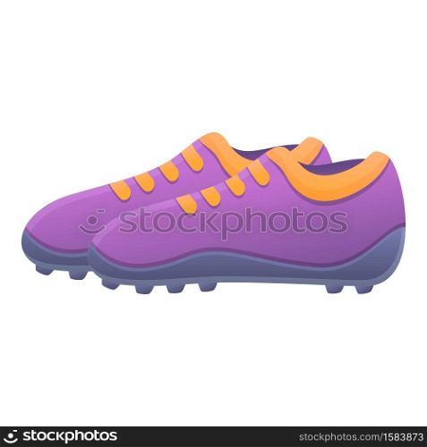 Fitness football boots icon. Cartoon of fitness football boots vector icon for web design isolated on white background. Fitness football boots icon, cartoon style
