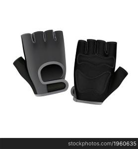Fitness Gloves Accessories For Training Vector. Fitness Gloves Athlete Hand Protection Sport Clothes For Exercising In Gym. Sportswear Exercise On Sportive Equipment Template Realistic 3d Illustration. Fitness Gloves Accessories For Training Vector