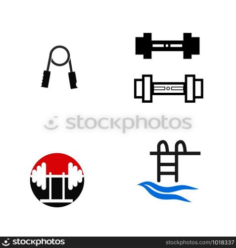 fitness icon Vector Illustration design Logo template