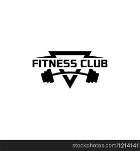Fitness logo design. Gymnastic logo template. Body building logo concept. Sport and recreation logo for club or business.