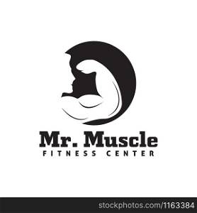 Fitness logo design template vector isolated illustration