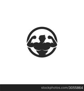Fitness logo vector flat design