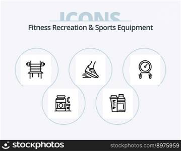 Fitness Recreation And Sports Equipment Line Icon Pack 5 Icon Design. bowls. activity. progress. training. hiit