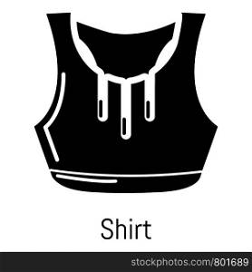 Fitness shirt women icon. Simple illustration of fitness shirt women vector icon for web. Fitness shirt women icon, simple black style