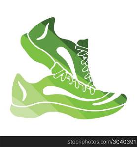 Fitness sneakers icon. Fitness sneakers icon. Flat color design. Vector illustration.