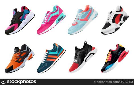 Fitness sneakers shoes for training running shoe vector image