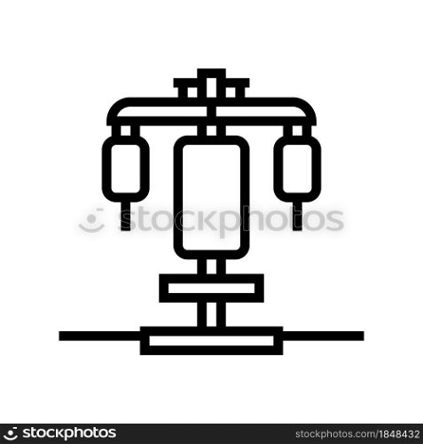 fitness station line icon vector. fitness station sign. isolated contour symbol black illustration. fitness station line icon vector illustration