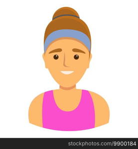 Fitness trainer icon. Cartoon of fitness trainer vector icon for web design isolated on white background. Fitness trainer icon, cartoon style