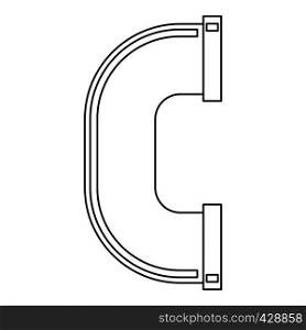 Fitting pipe icon. Outline illustration of fitting pipe vector icon for web. Fitting pipe icon, outline style