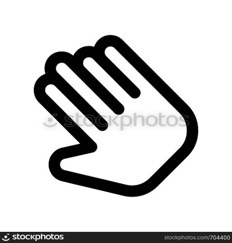 Five finger hand gesture on touch screen interface