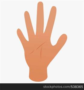 Five fingers of hand icon in isometric 3d style on a white background. Five fingers of hand icon, isometric 3d style