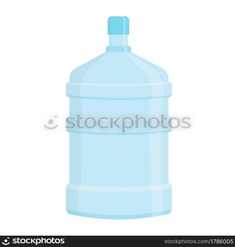 Five gallon water bottle. Big plastic container. Clean mineral drinking water. Vector flat illstration.. Five gallon water bottle. Big plastic container. Clean mineral drinking water. Vector flat illstration