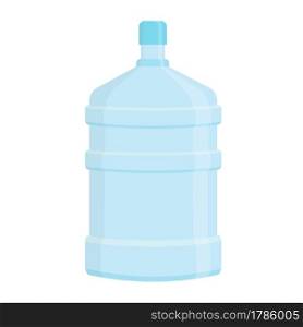 Five gallon water bottle. Big plastic container. Clean mineral drinking water. Vector flat illstration.. Five gallon water bottle. Big plastic container. Clean mineral drinking water. Vector flat illstration