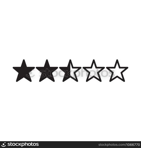 five star rating icon vector design template