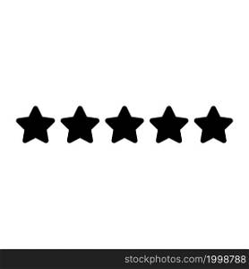 five stars icon glyph style