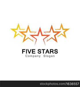 Five Stars Logo Symbol Design Illustration